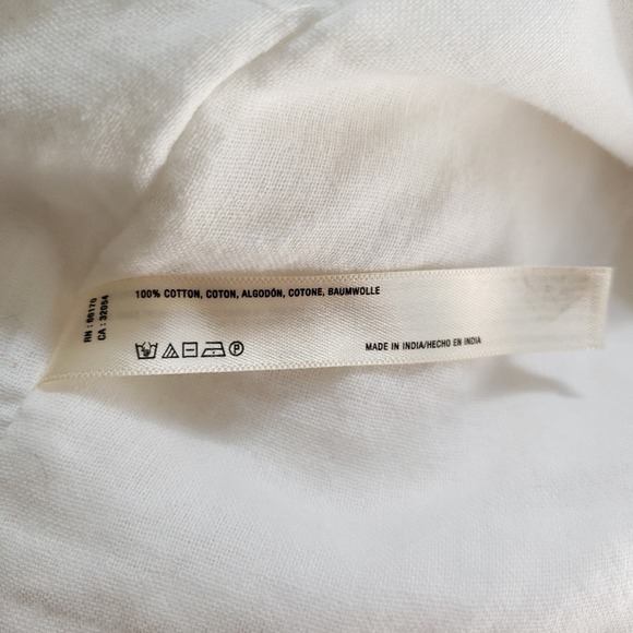 Anthropologie Lilka Crochet Fringe Hem Poncho White Lace Boho Women XS - Picture 10 of 11